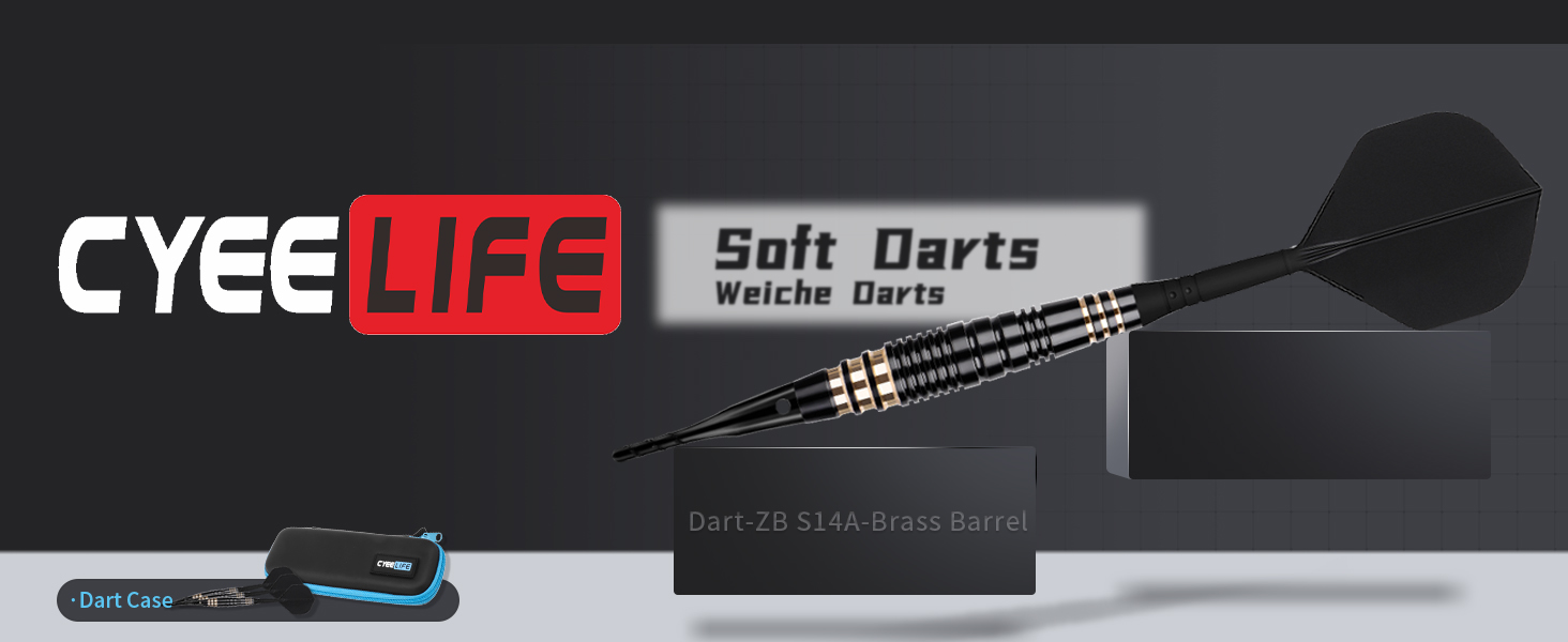 Набір CyeeLife Soft Darts 18 г, 3 стріли, 30 точок, PU мішок для електронного дартсу