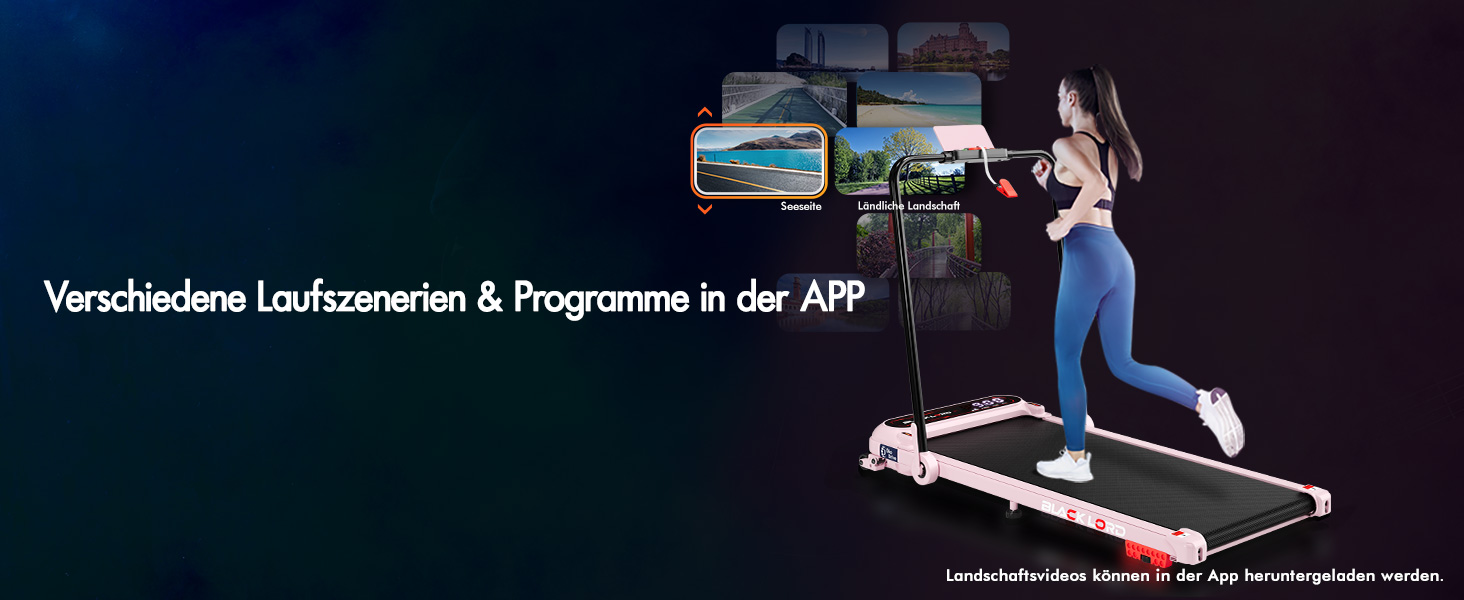 Біговий доріжка BLACK LORD X7, Walking Pad під стіл, 3.0PS, до 130кг, Bluetooth, 3 рівня нахилу, рожевий