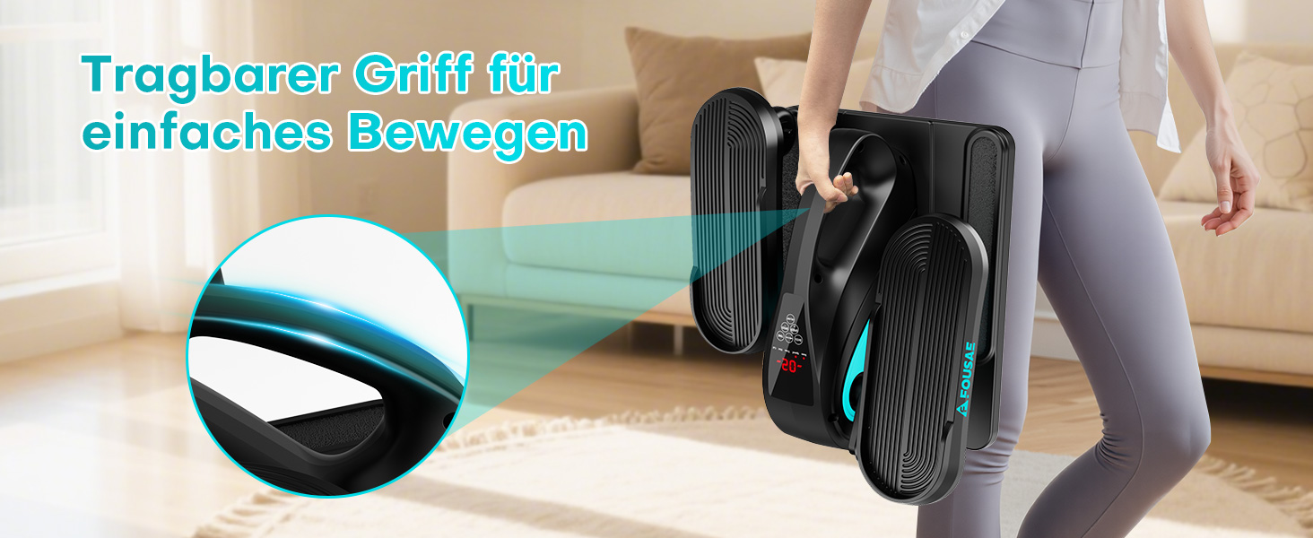 Еліптичний тренажер під стіл для дому, 2 в 1 електричний крос-тренажер з 15 швидкостями та 3 автоматичними режимами, педальний тренажер для літніх людей з пультом дистанційного керування, тихий та портативний тренажер для ніг, синій, 15 швидкостей + 3 автоматичні рівні