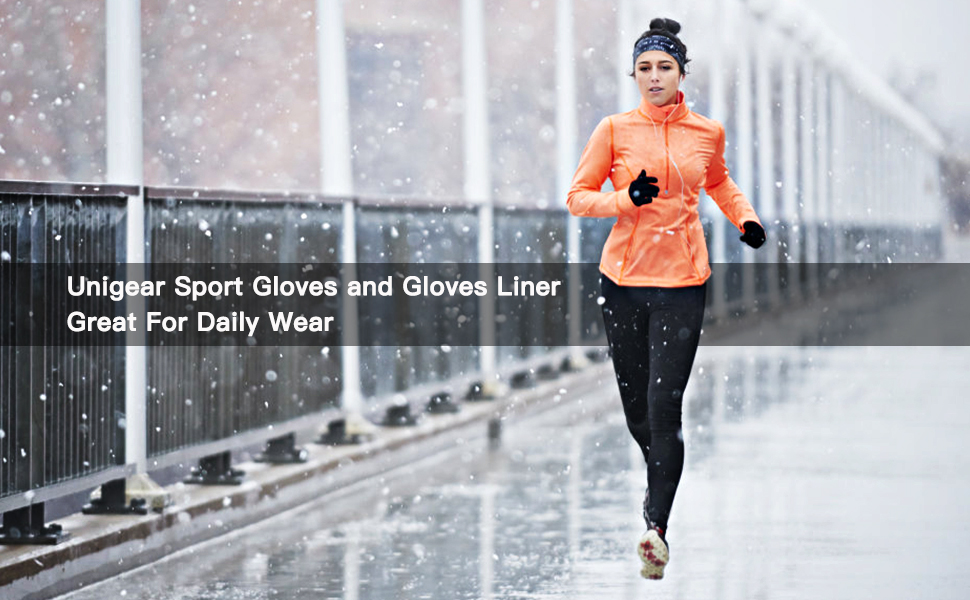 Рукавички сенсорні Unigear для чоловіків та жінок, спортивні, для бігу, їзди, походів, чорні, розмір L