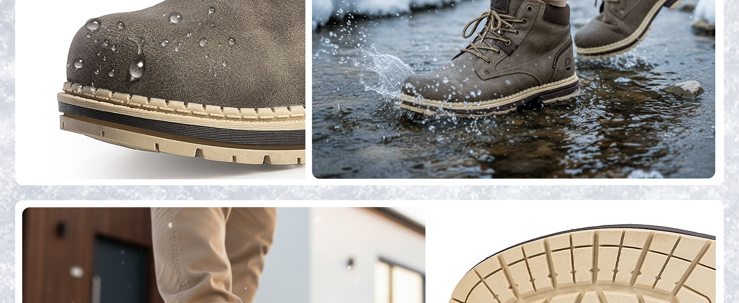 Чоловічі зимові черевики CC-Los: теплі, зручні, антиковзаючі, розмір 40-48 EU (44 EU широкі, сірі)