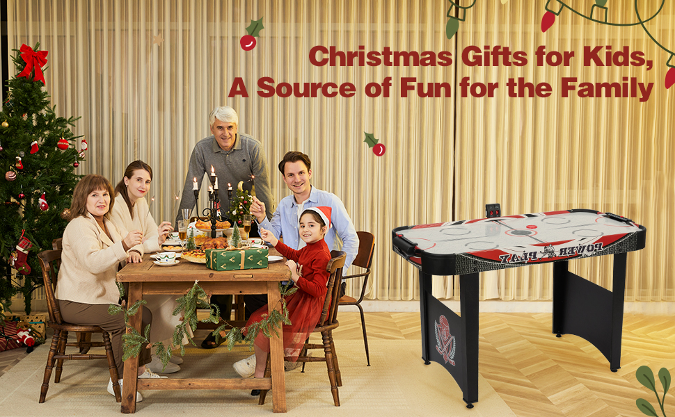 Набір для гри в аерохокей з цифровою системою підрахунку очок, 4 фути, для дорослих (2 шайби, 2 ручки)