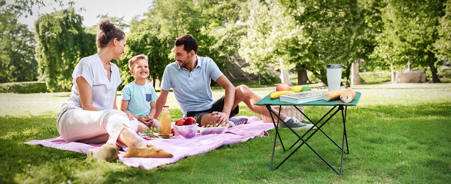 Складаний туристичний стіл VILLEY для кемпінгу та відпочинку на природі (зелений)