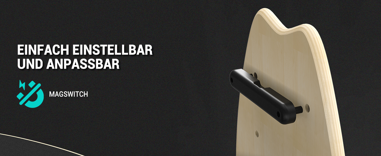 Sportneer Баланс Борд для Дорослих – 7-в-1 Дошка для Балансування, Серфінгу та Фітнесу, Дерев'яна, для Тренування, Реабілітації та Координації, з Роликом та М'ячем, Жовтого та Чорного кольорів (M, Синій та Чорний)