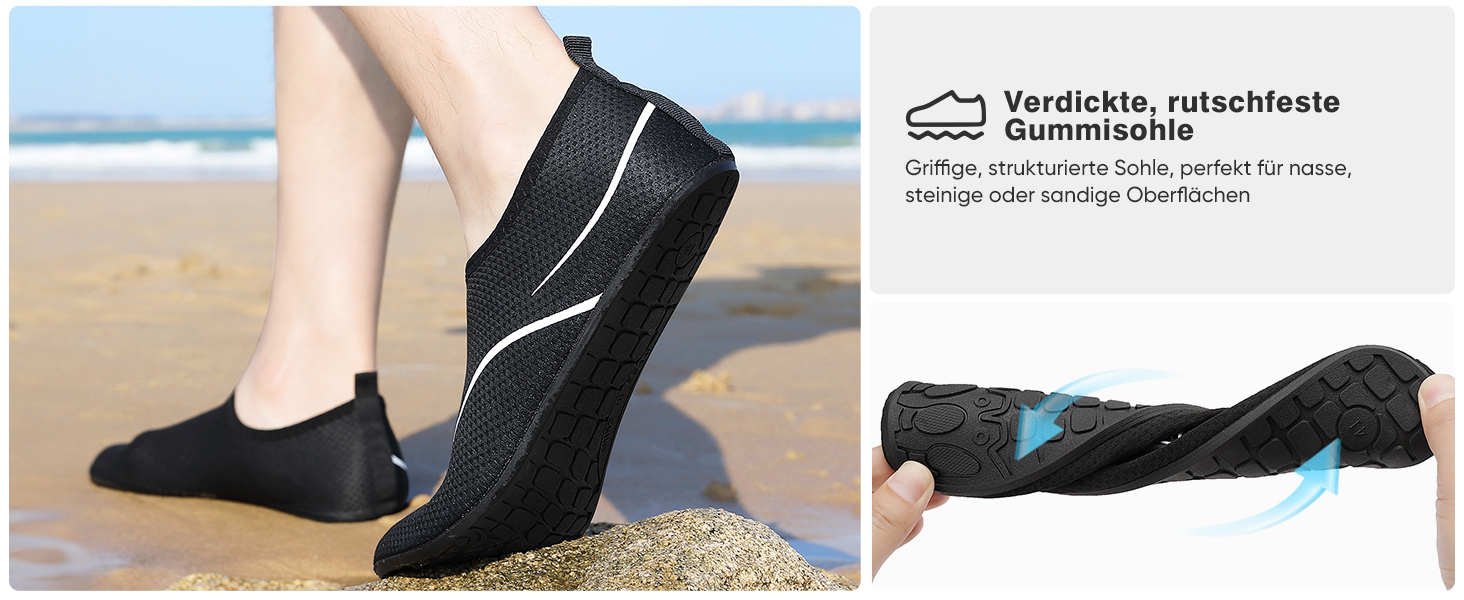 Шкарпетки для плавання та водних видів спорту для жінок та чоловіків. Швидковисихаючі шкарпетки для пляжу, басейну, йоги, серфінгу. Розміри 35-47 EU, блакитні.