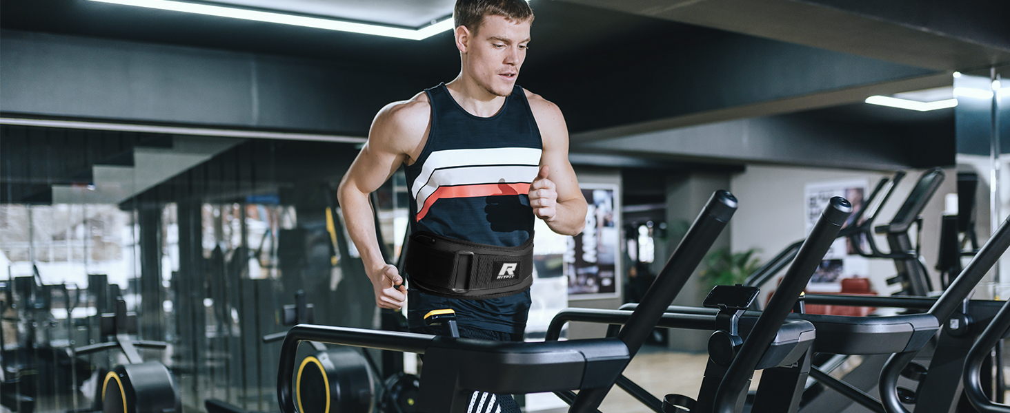Пояс для важкої атлетики RitFit 6'' (15 см) для чоловіків та жінок, чорний, з липучкою, для пауерліфтингу, бодібілдингу та силових тренувань, розмір S