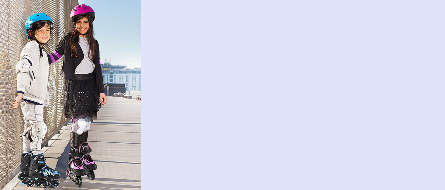 Інлайнерожі TOMSHOO з LED-колесами, регульовані, для дітей та дорослих, блакитні