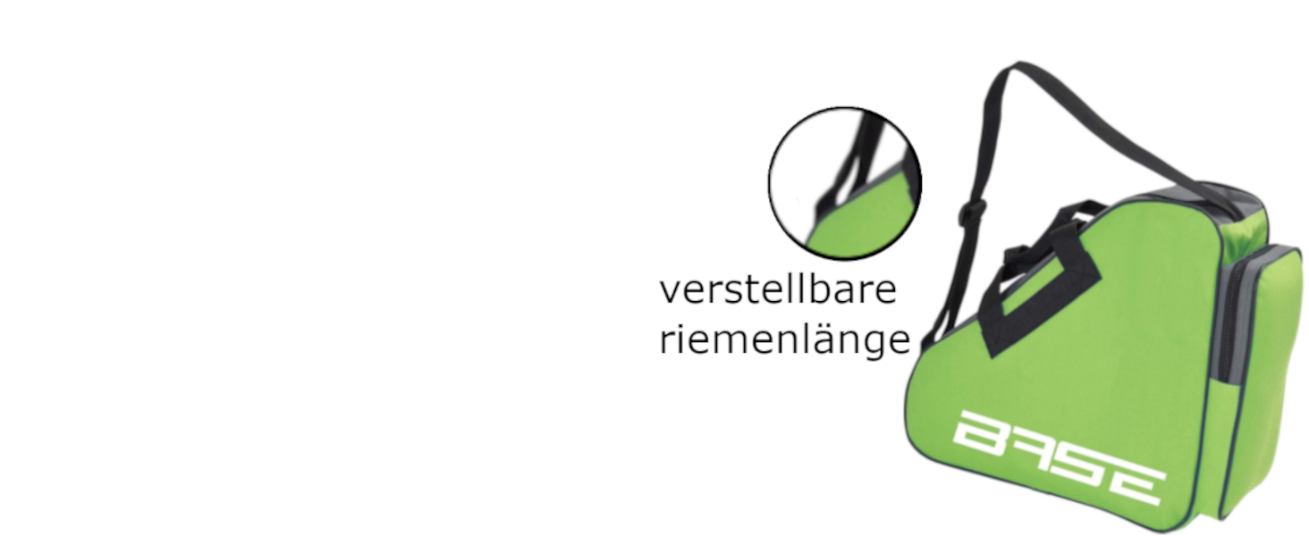 Сумка для ковзанів BASE Skatebag - зелена, з ручками та регульованим ременем