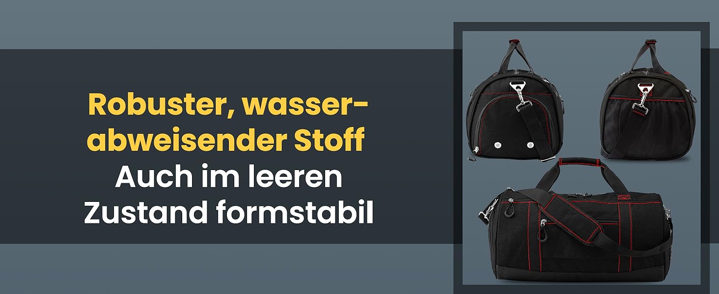 Спортивна сумка Heldenwerk® для жінок та чоловіків, 30л, 48 x 26 x 25 см. З відділенням для взуття та мокрих речей. Ідеальна для подорожей, тренувань, фітнесу.