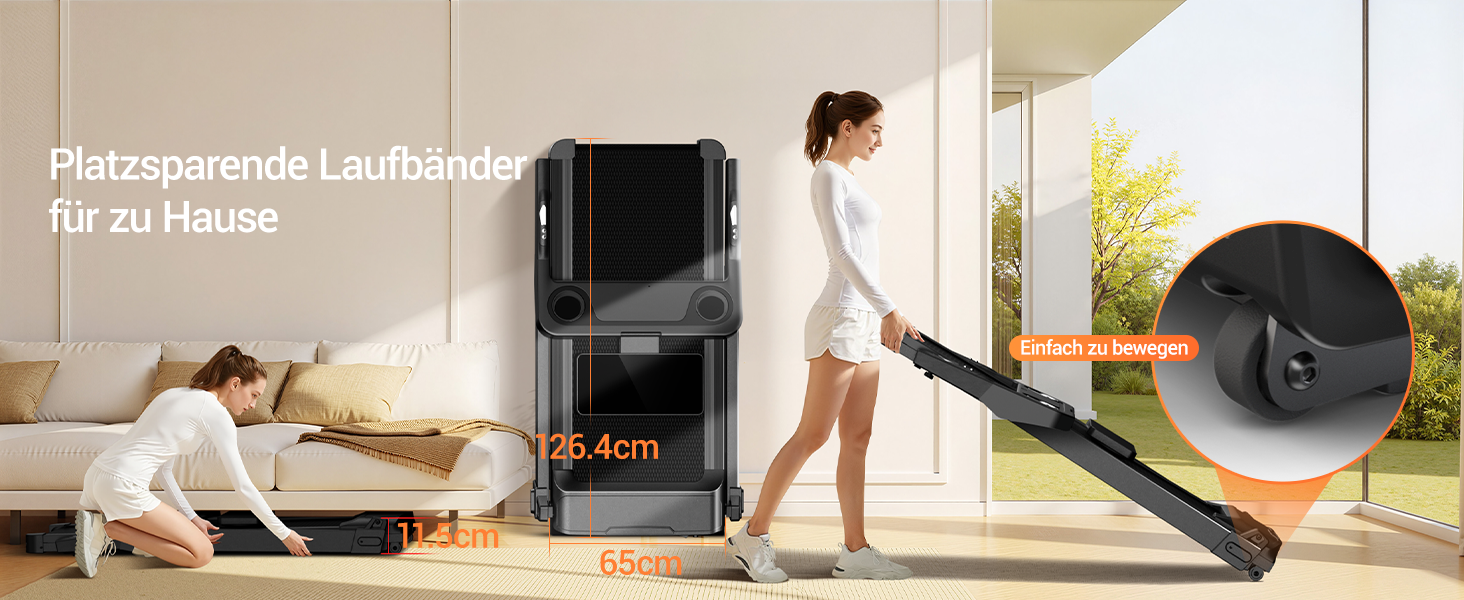 Бігова доріжка для дому LONTEK: складана, з нахилом 16%, швидкість до 14 км/год, мотор 3.5 к.с., пульсометр, LED-дисплей, макс. навантаження 180 кг, чорна