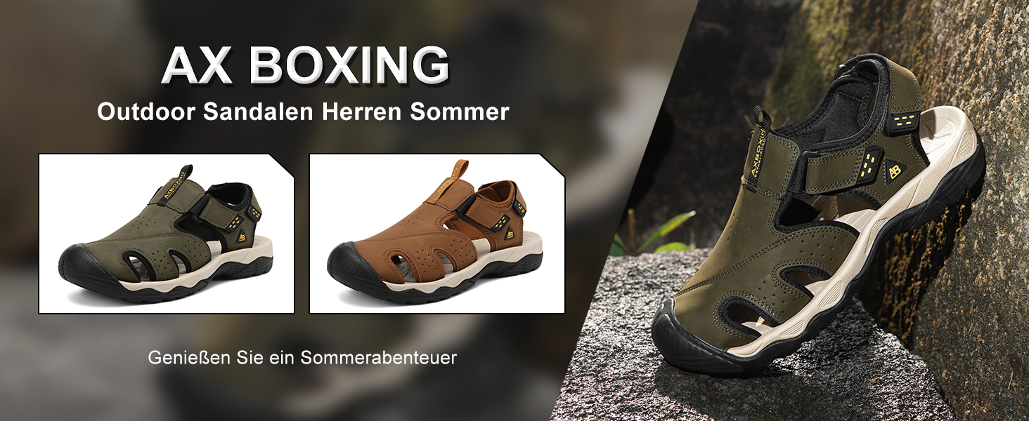 Чоловічі сандалі AX BOXING для трекінгу та спорту, зелені, розмір 44 EU