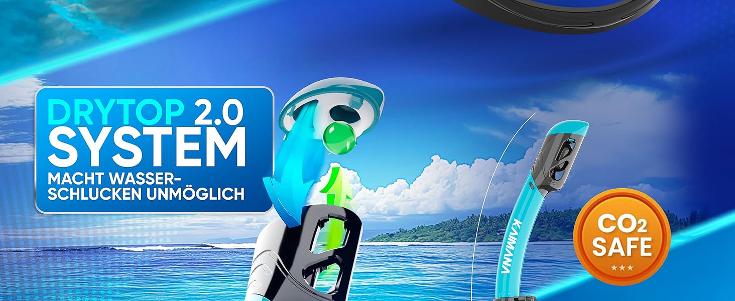 Комплект для снорклінгу Kaimana AquaVision Elite для дорослих з сумкою: маска та трубка