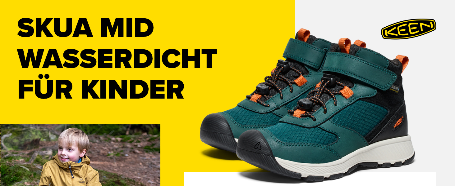 KEEN Skua Mid Waterproof - водонепроникні трекінгові черевики для дітей (37 EU) - чорний/сливовий