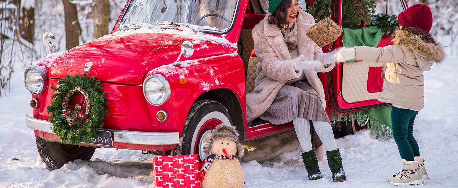 Зимові черевики Visionreast для дівчаток та хлопчиків. Теплі зимові черевики з ворсовим утеплювачем, водонепроникні, для туризму та активного відпочинку. Чорні, розмір 40 EU.