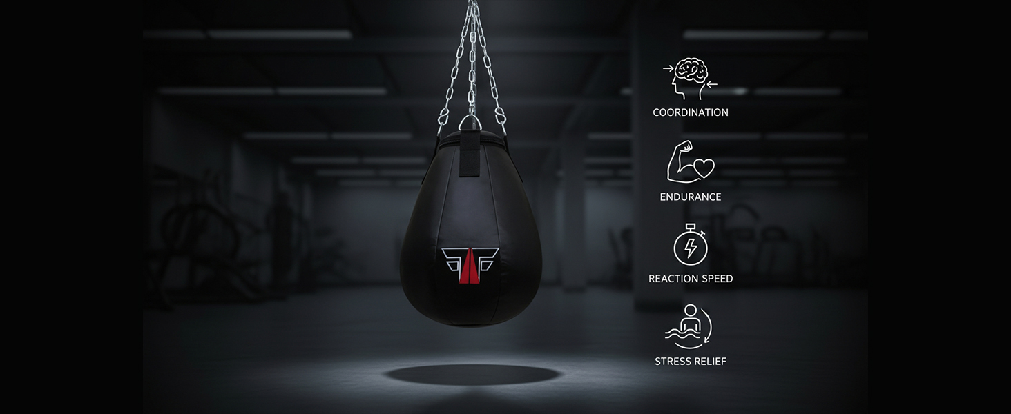 Професійна боксерська груша FOX-FIGHT для тренувань, спарингу, кікбоксингу, ММА та боротьби