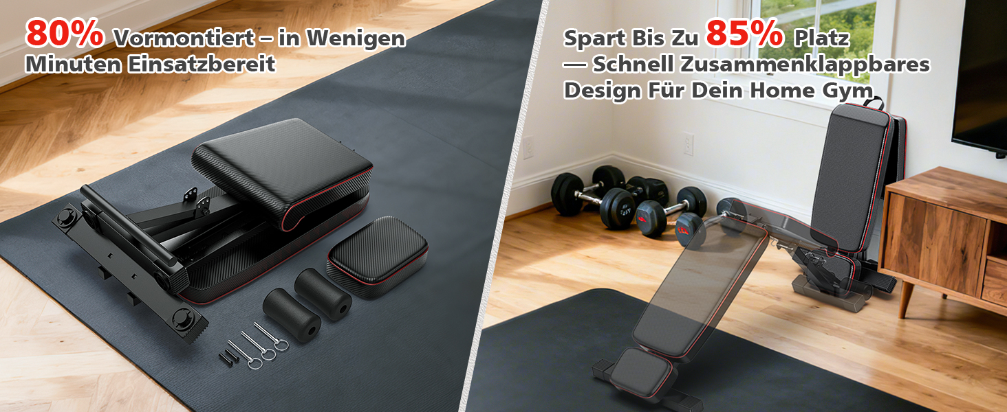 Тренувальна лава XDDIAS з 10-рівневим регулюванням, подовжена підголовник, складна до 360 кг, для дому.