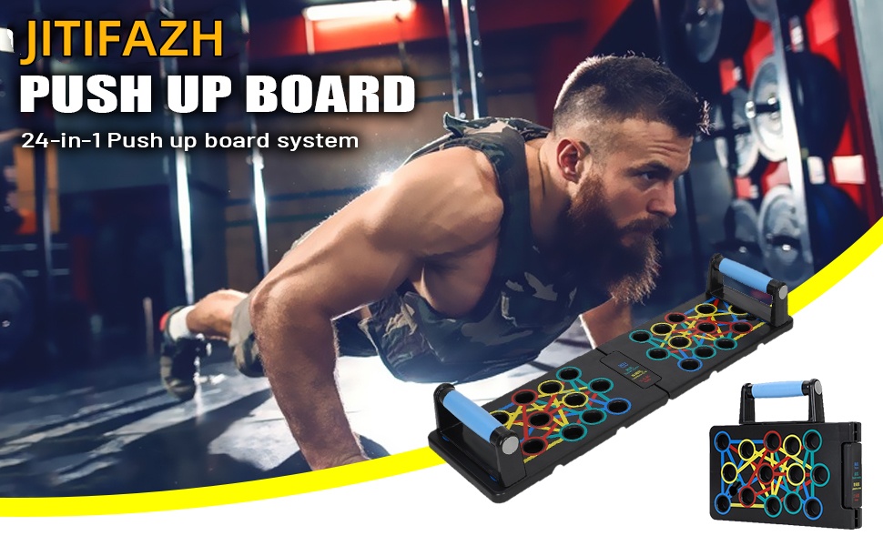 Складне тренажер для віджимань 24 в 1: дошка для віджимань, багатофункціональний фітнес, тренування всього тіла, ефективні ручки для віджимань, нарощування м'язів вдома