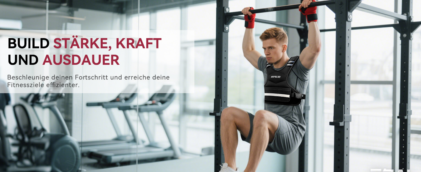 Вага для тренувань HAPBEAR регульована, 1.8–4.5 кг, для чоловіків та жінок, з кишенею для гантелі, ідеальна для фітнесу, силових тренувань, бігу та схуднення, чорна