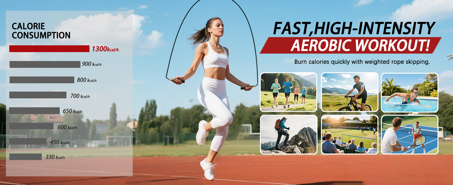 Стрибкове канат для чоловіків, жінок, дітей - з подвійними кульковими підшипниками, 360-градусний поворот, металевий руків'я, серцевина з силіконовим руків'ям, регульований, 3 м, для фітнесу, схуднення, чорний