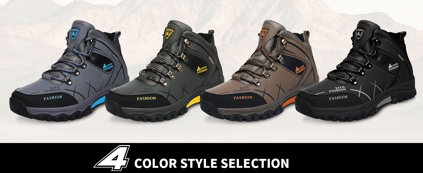 Чоловічі трекінгові черевики Littleplum: зручні, дихаючі, з теплою підкладкою, антиковзаючі, високі, спортивні, чорні, 40 EU