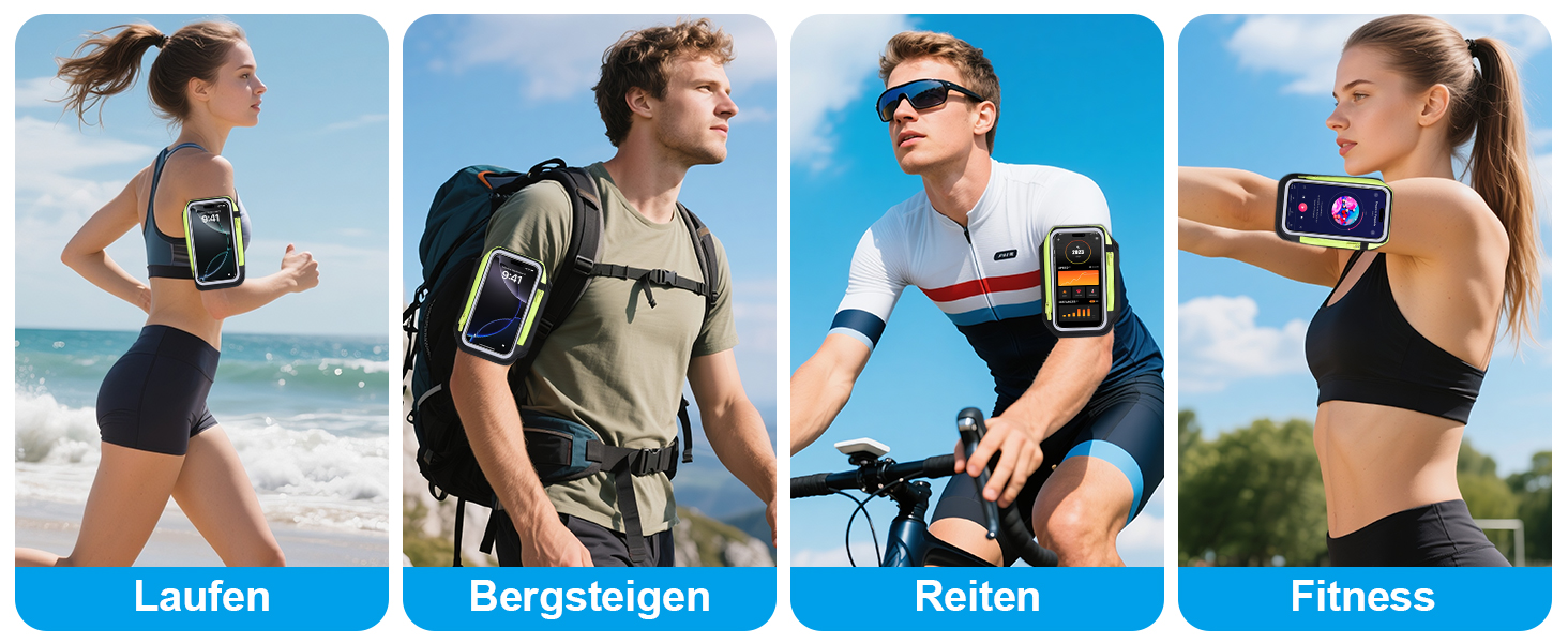 Спортивний браслет для телефону з кишенею для навушників, чорний. Сумісний з iPhone 17, 16, 15. Тримач для телефону 6.9 дюймів для бігу та фітнесу.