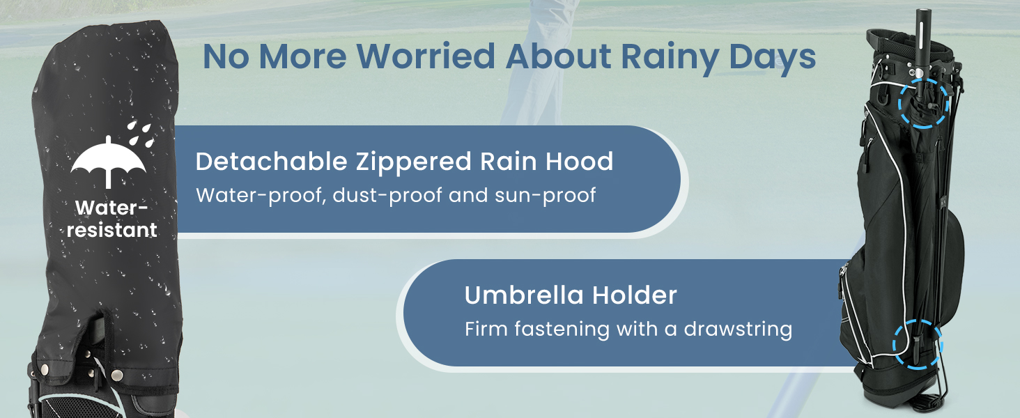 LIFEZEAL Гольф-сумка: портативна сумка для ключок з 4 перегородками, сумка-станд для гольфу з регульованим плечовим ременем, легка чорна сумка для чоловіків та жінок
