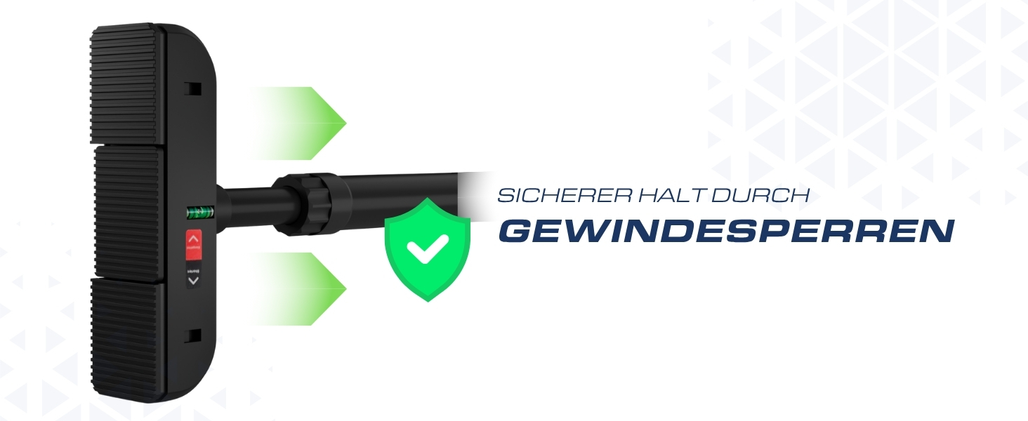 ELANI Климатична стійка для турніків на дверний отвір 70-92 см, до 200 кг, без свердління, з інноваційною блокувальним гвинтом – чорний колір