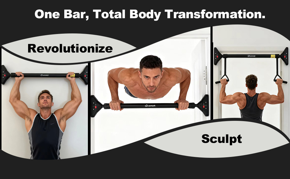 Кімнатна турнік для дверей Klimmzugstange, 74-95 см, для домашніх тренувань, з м'якими ручками