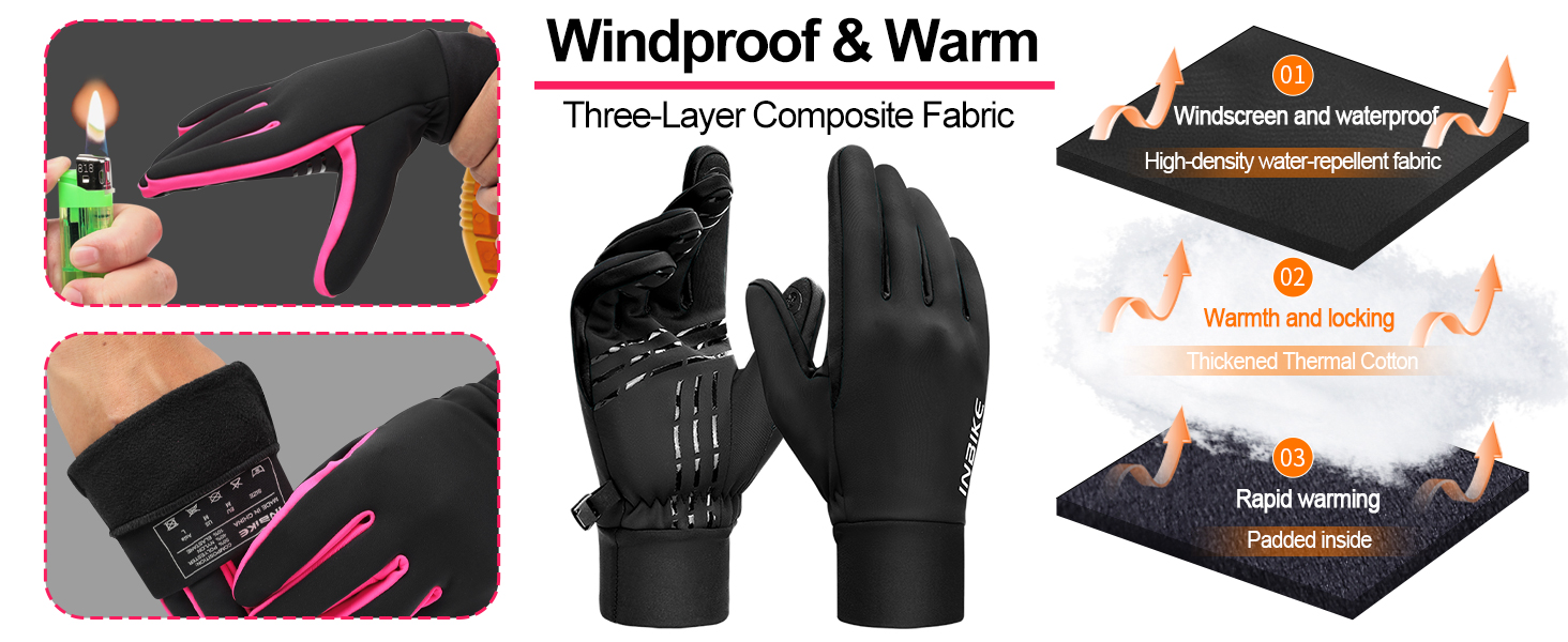 Зимові рукавички для велоспорту та катання на лижах з сенсорним екраном, вітрозахисні, теплі, зелені, XL