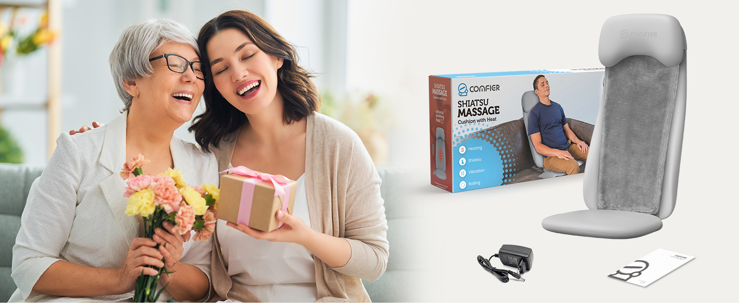 Крісло-масажер Comfier Shiatsu з підігрівом та функцією глибокого масажу, 2D/3D, для дому та офісу