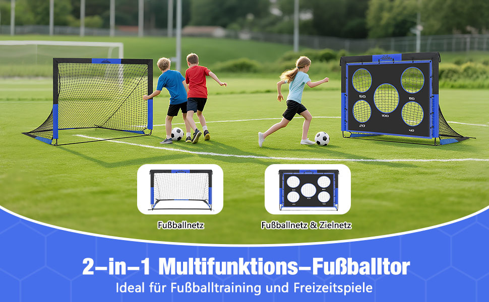 Ворота для футболу MoKo для саду, 150x120 см, сітка з мішенню, портативне обладнання для тренувань дітей, ігровий спорт на відкритому повітрі (чорний+жовтий)