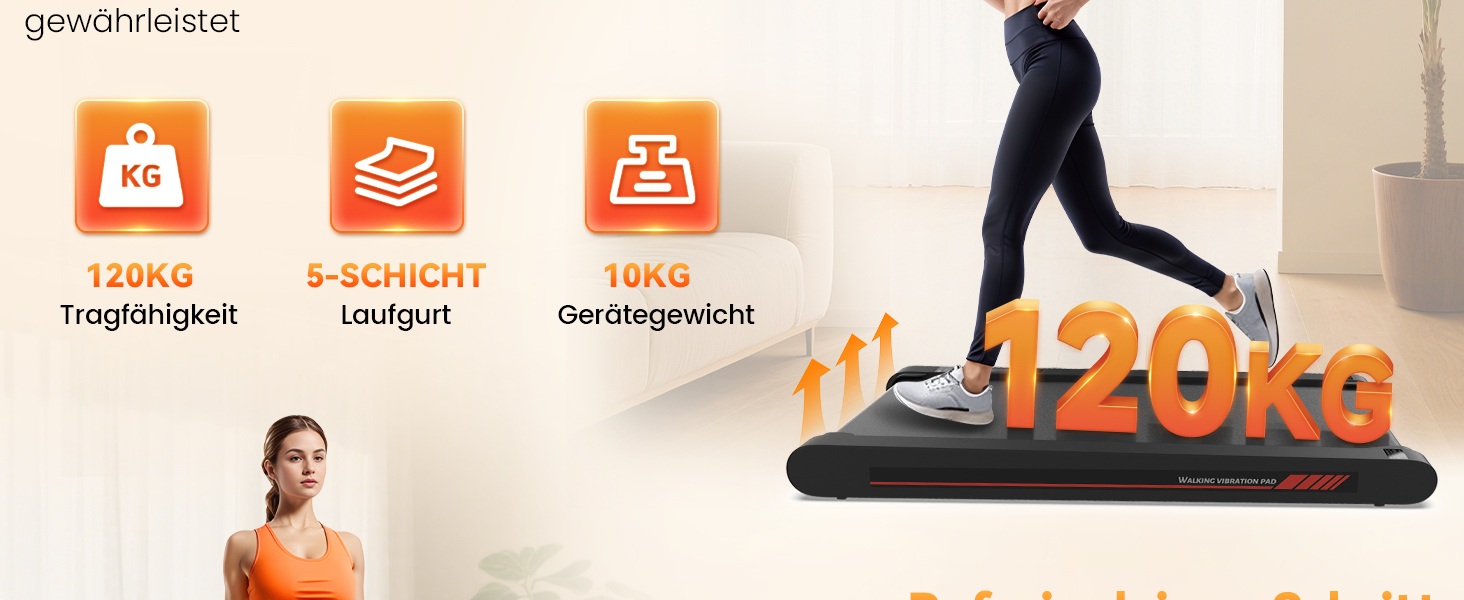 Біговий тренажер Sperax 3-в-1 з Bluetooth, пультом керування та віброплатформою (0.3-6 км/год)