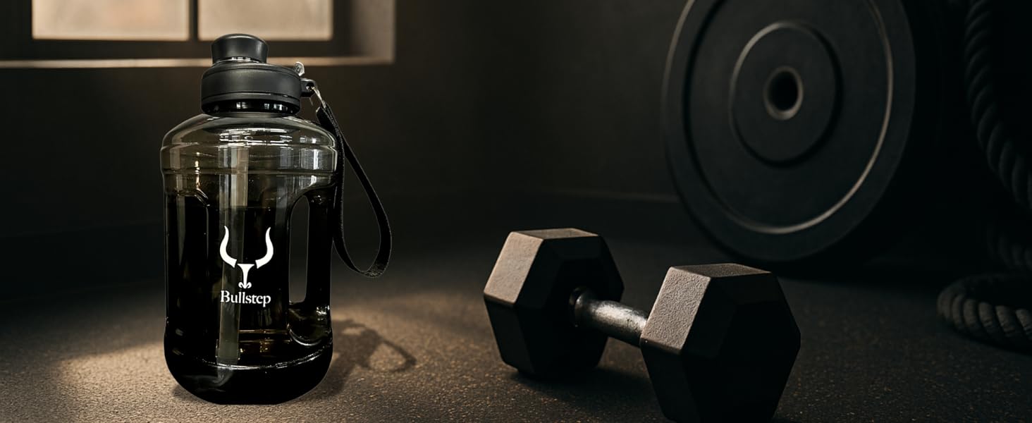 Фляга для спорту Bullstep Gym 1,5 л - велика фітнес-фляга, герметична, для тренажерного залу
