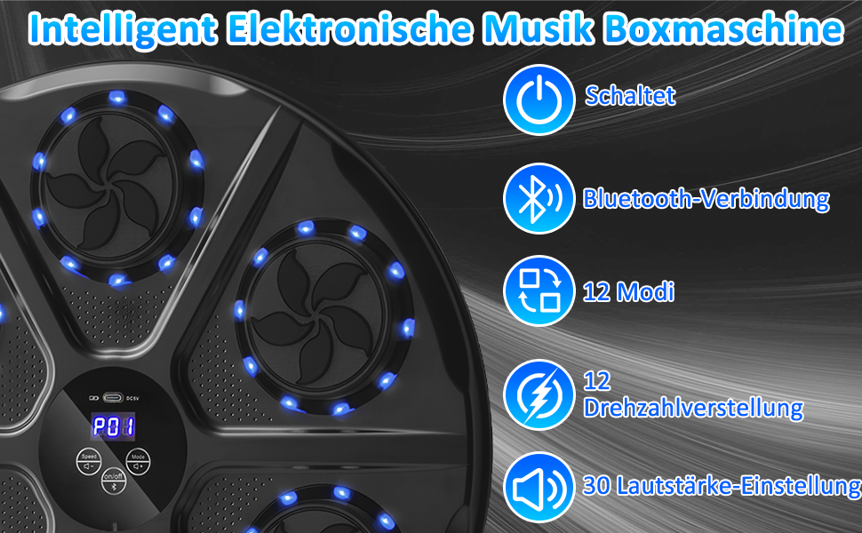 Боксерський тренажер Wenosda Music з Bluetooth і підрахунком