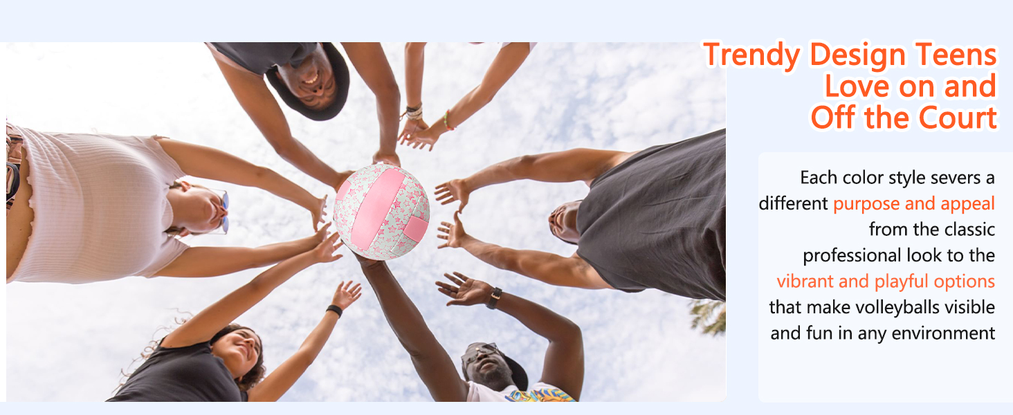 Волейбольний м'яч Aipwerer: для пляжу, залу та тренувань (рожево-білий, розмір 5)