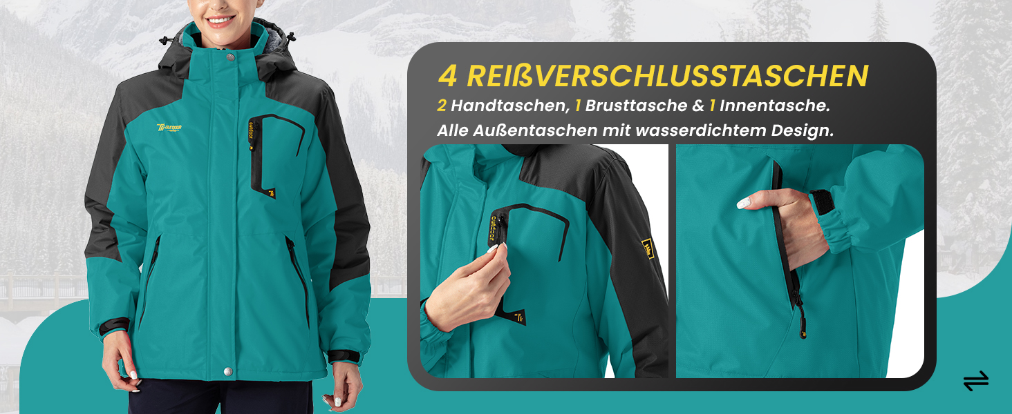 Жіноча тепла зимова куртка Rdruko Softshell з капюшоном, водонепроникна, для сноуборду, рожева, розмір M