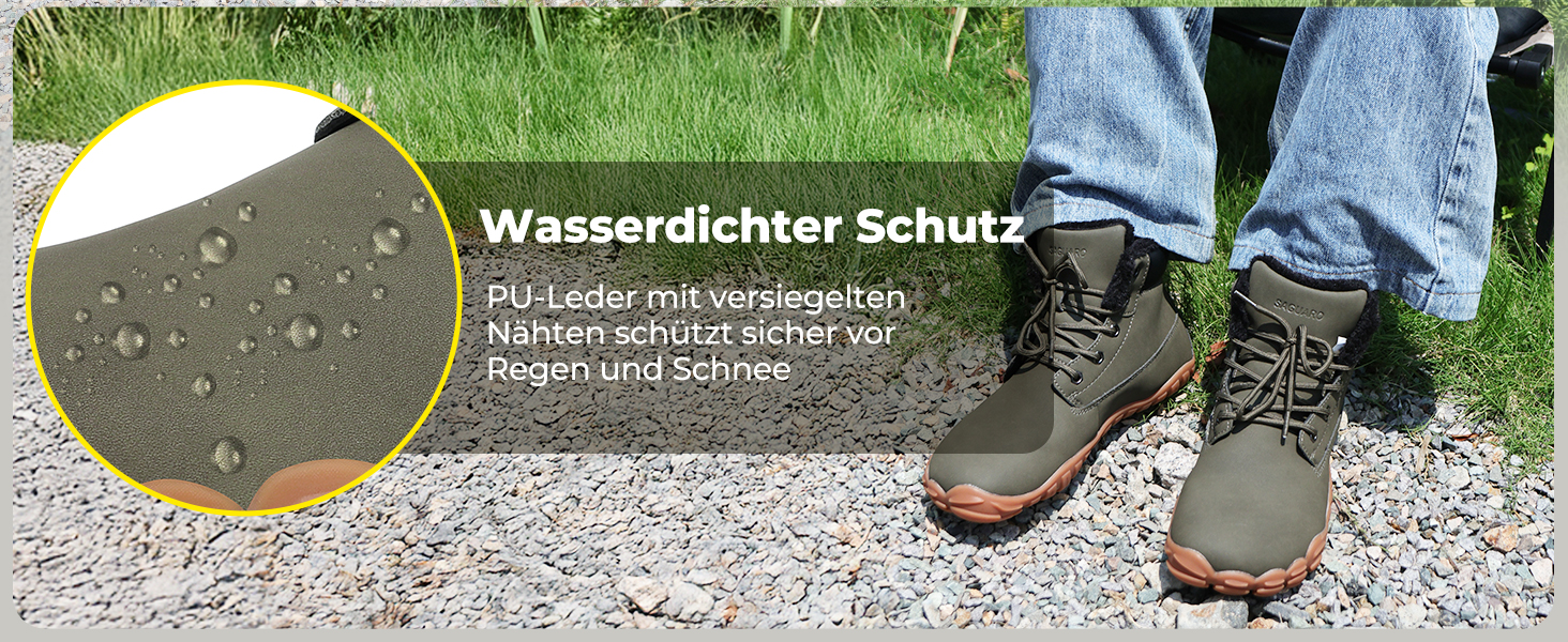 Чоботи зимові чоловічі Saguaro Barfußschuhe, теплі, водонепроникні, розмір 36-48, жовті