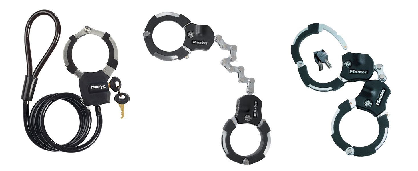 Замок-кабель MASTER LOCK з ключем 1 м, синій – для самокатів, велосипедів, дитячих візків, спорядження