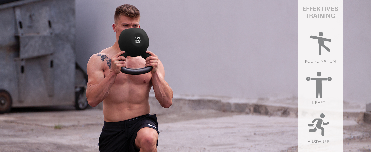 Гиря Sport-Tec 6 кг, сіра – для фітнесу, бодібілдингу, тренувань