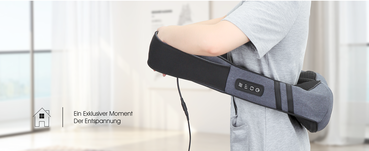 VOYOR HEALTH масажер для шиї з підігрівом, 4D шиацу масажер глибоких тканин для зняття болю у м'язах шиї, спини, плечей, для дому, офісу, авто, модель PJ200