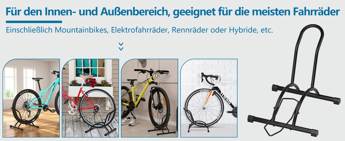 Підставка для велосипеда Urban Deco: міцна, вільна стоянка, для гірського та шосейного велосипеда, чорна