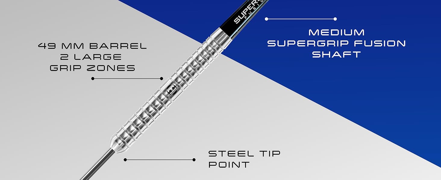 Дарти Harrows Pulse 90% Tungsten - сталеві дротики з кейсом 21/22/23/24/25/26г + Supergrip Fusion та Prime Flights