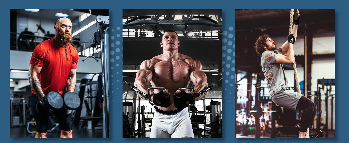 Фитнес рукавички RDX для чоловіків та жінок, рукавички для тренувань, силових вправ, з антиковзким покриттям та захистом зап'ястя, для залу, бодібілдингу, HIIT, підняття ваги, чорні, XL