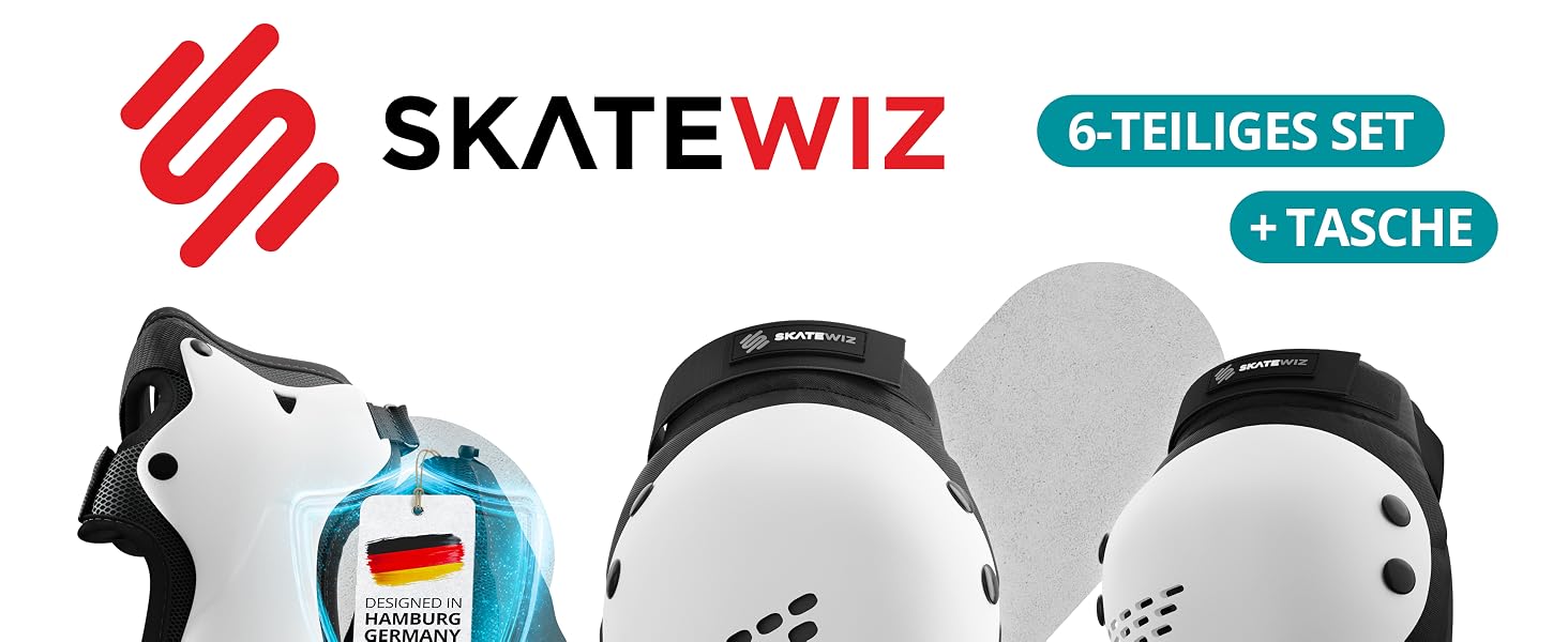Захисний комплект для дітей SKATEWIZ SMASH (наколінники та налокітники) для роликів та скейта, розмір S, синьо-фіолетові