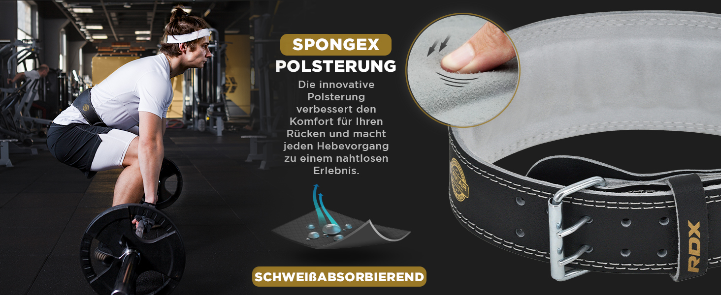 Побудований підйомник ваги RDX: шкіряний пояс для важкої атлетики та фітнесу, 4 та 6 дюймів, 10 регульованих отворів, міцний, для чоловіків та жінок