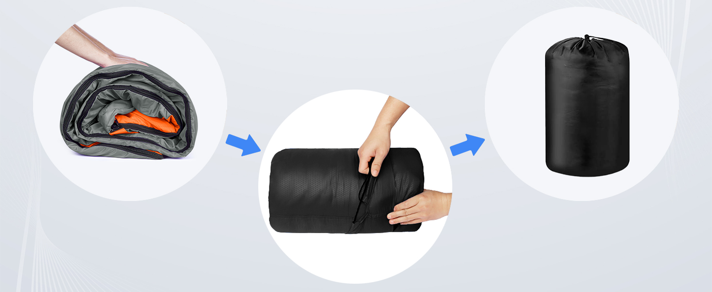 Спальний мішок Yarmiene 3-4 сезони, для дорослих та дітей, чорний+сірий