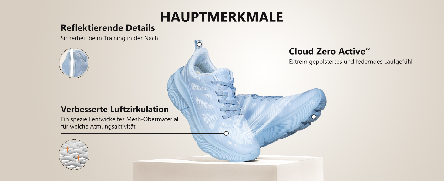 Жіночі кросівки Hawkwell Cloud Zero для ходьби та тенісу, з амортизацією, дихаючі, для спорту, фітнесу, тренувань, бігу, чорні, 42 EU