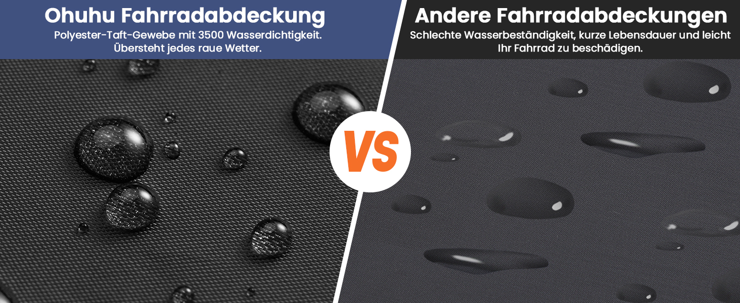 Водонепроникний намет для велосипедів Ohuhu на 2 велосипеди, 200 x 110 x 90 см, захист від пилу, дощу, УФ-променів, з отворами для замка та сумкою