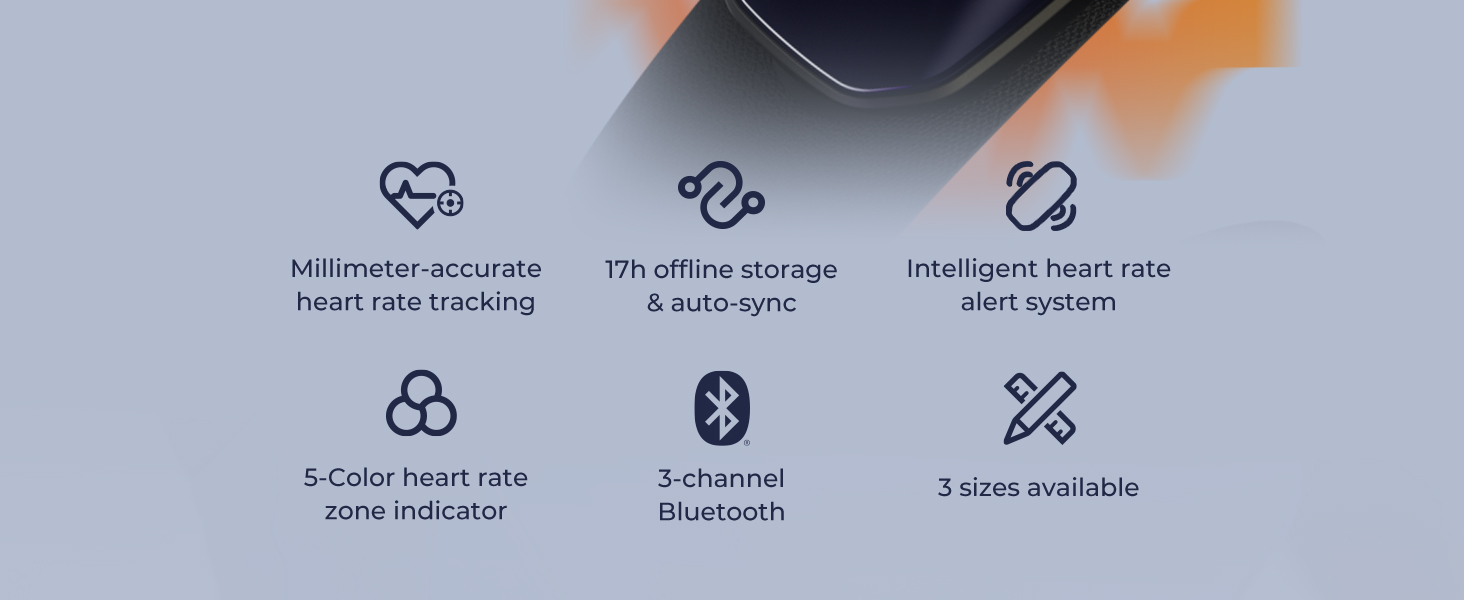 Магнітний датчик пульсу Magene H613 Bluetooth/ANT+, водонепроникний IPX7, 17 годин пам'яті, для велоспорту, бігу, йоги (75-100 см)