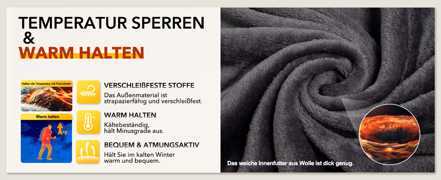 Чоловіча зимова куртка GEMYSE без блискавки, чорного кольору